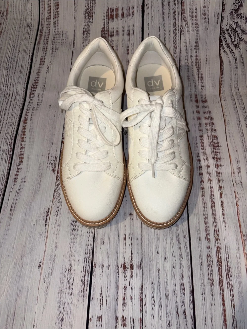 Dolce Vita White/Cream Platform Sneakers Size 9.5